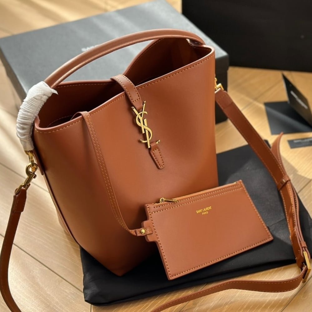 Sa1nt Lau*nt Le 37 In Shiny Leather Brown 25Cm