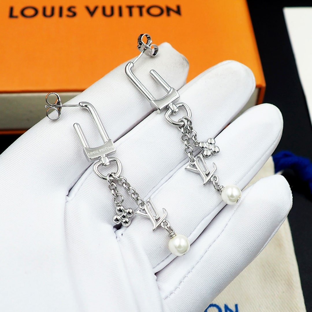 L0vis Vvtt0n Lv Iconic Hook Earrings Silver M02674
