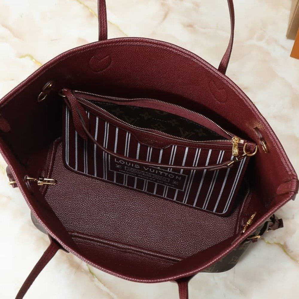 L0vis Vvtt0n Neverfull Inside Out MM Monogram Wine 31Cm M25663