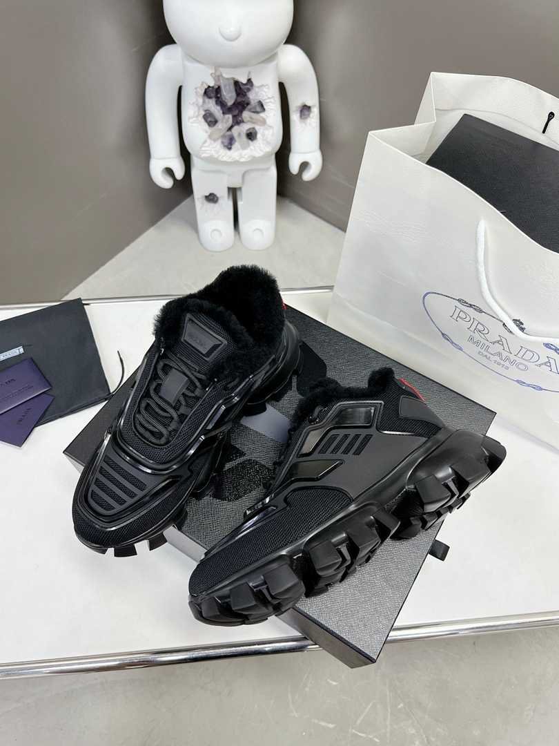 Pra*a Cloudbust Thunder Technical Fabric Sneakers Black