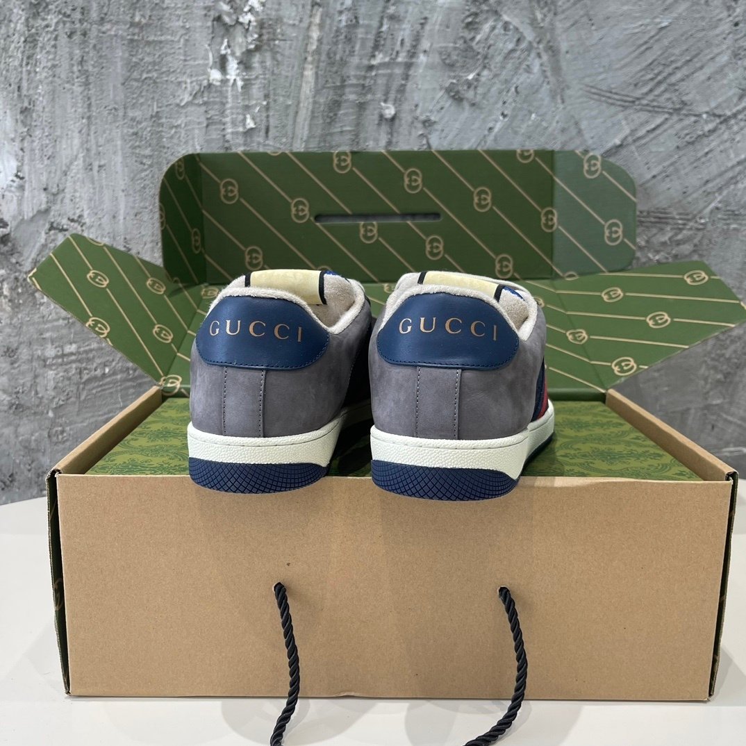 Gvc*1 GG Screener Sneaker Grey Suede 576223 FAA3T 4551