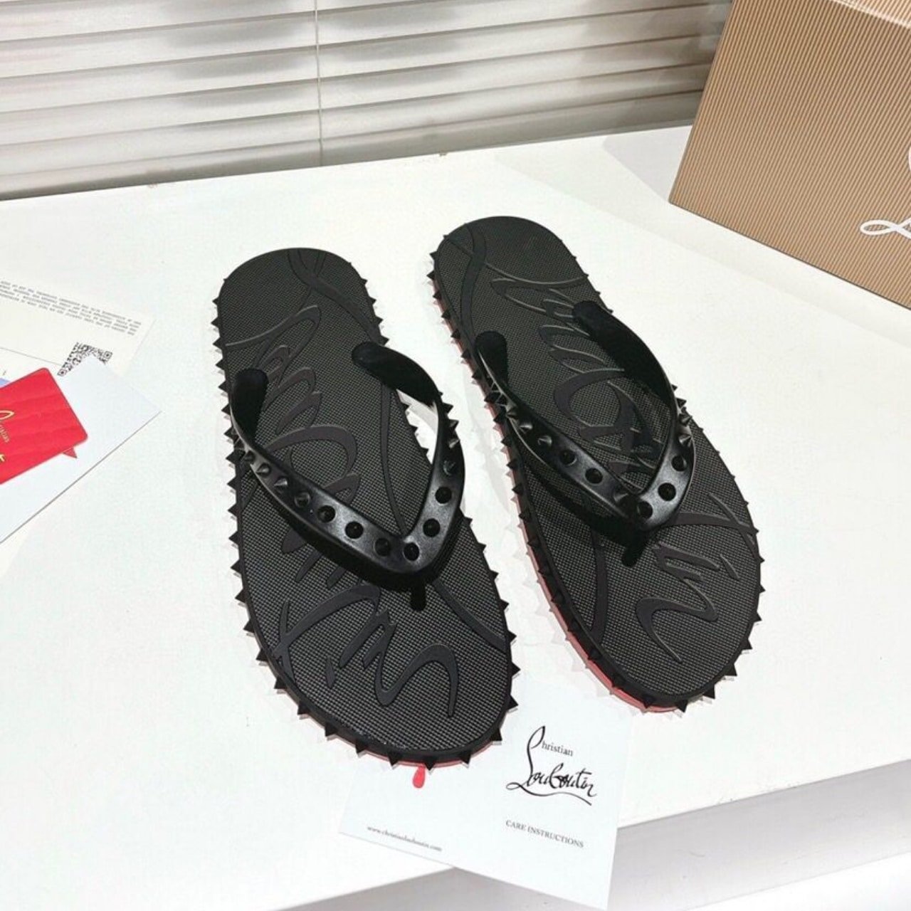 Chr1st1an Louboutin S*per Loubi Flip Black 1230963Bk01