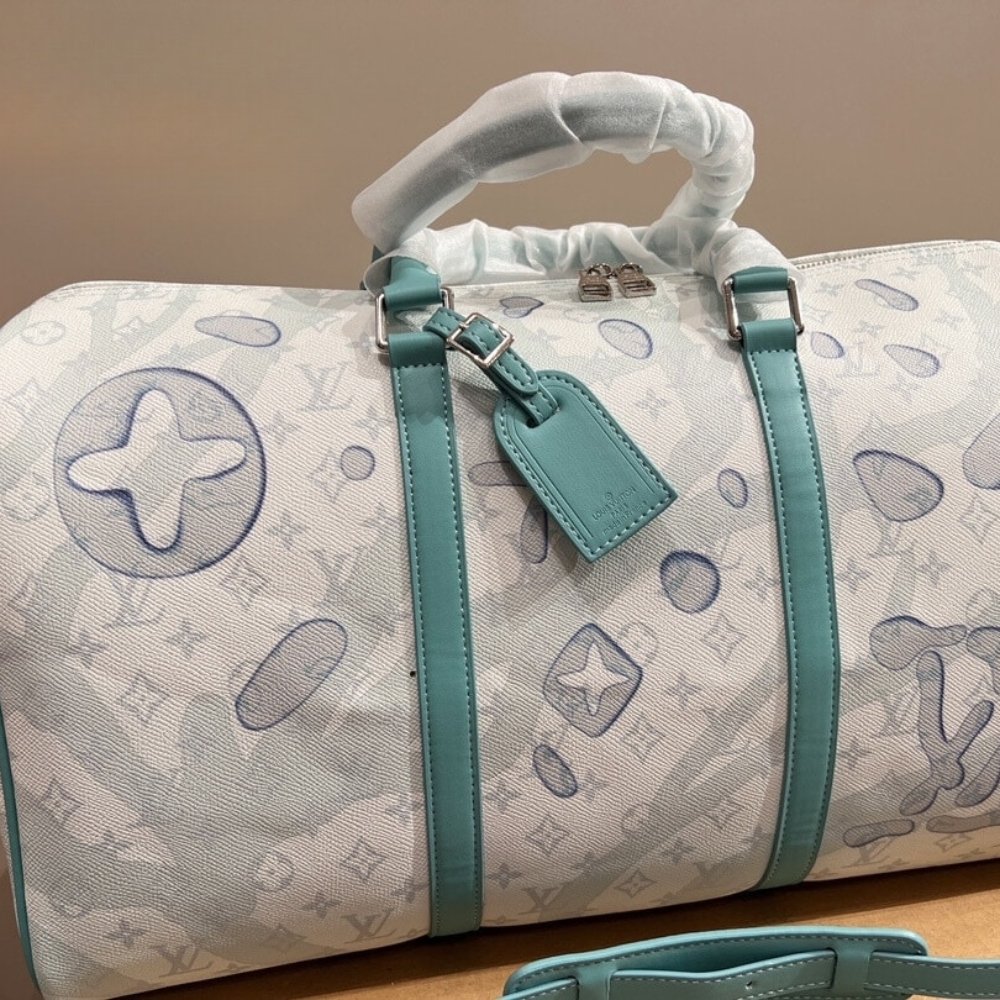 L0vis Vvtt0n Keepall Bandouliere 50 Crystal Blue 50Cm M22570