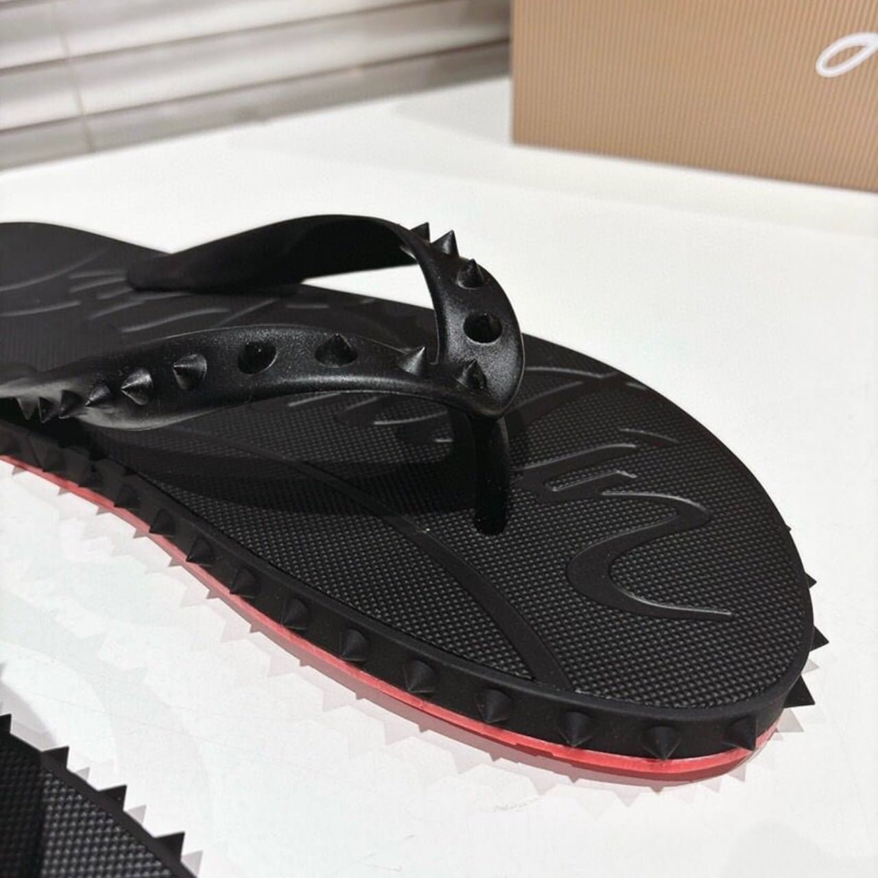 Chr1st1an Louboutin S*per Loubi Flip Black 1230963Bk01