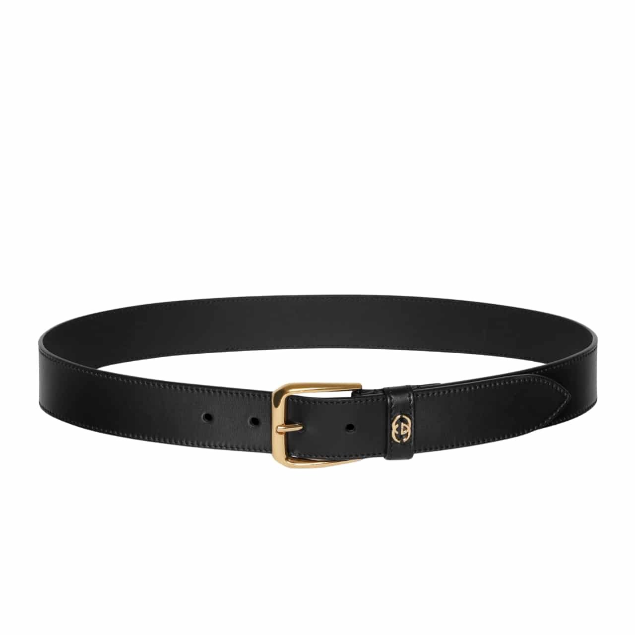 Gvc*1 Belt With Interlocking G Detail Black Leather 35Mm ‎673921 Ap00G 1000