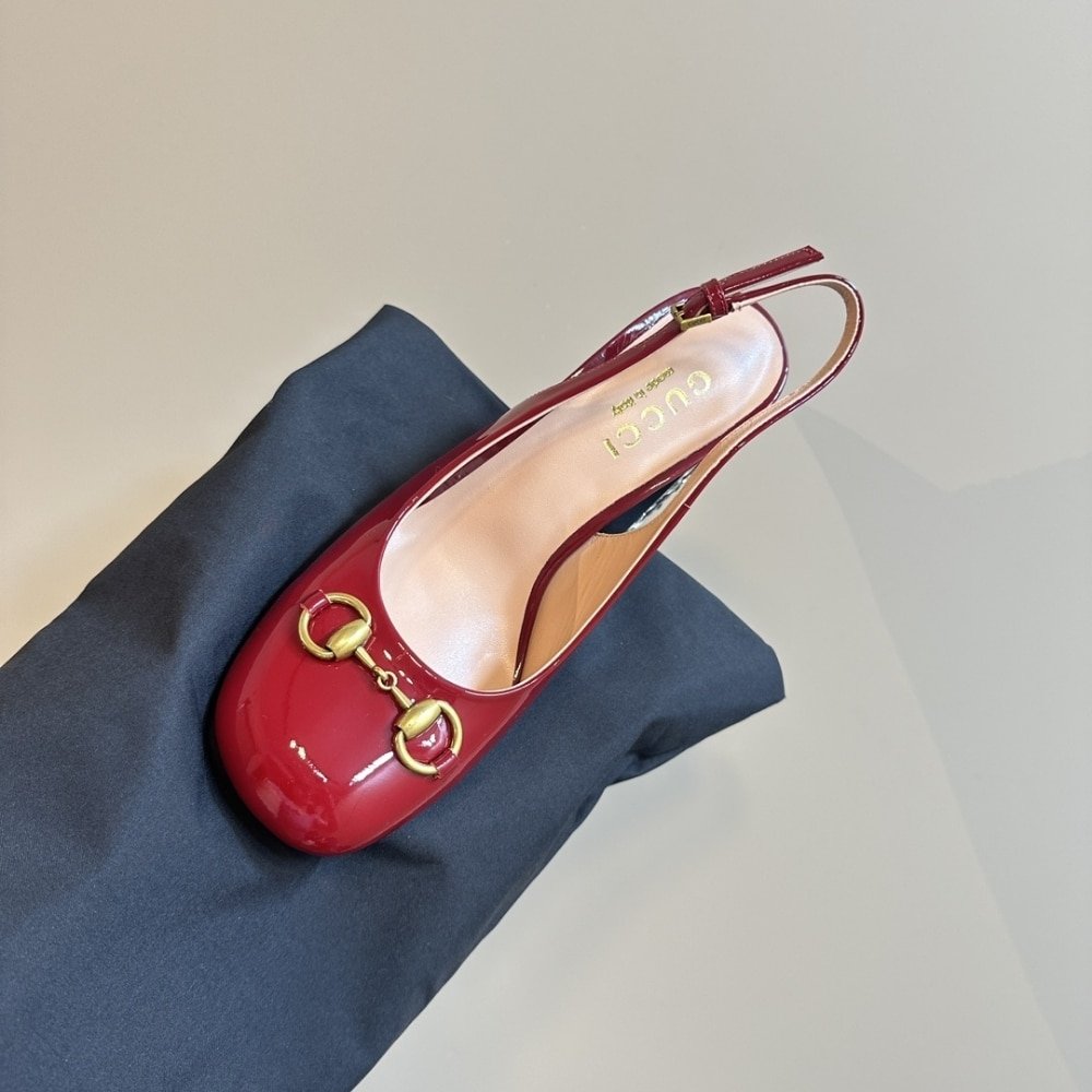 Gvc*1 Women’s Horsebit Pump With Crystals Red