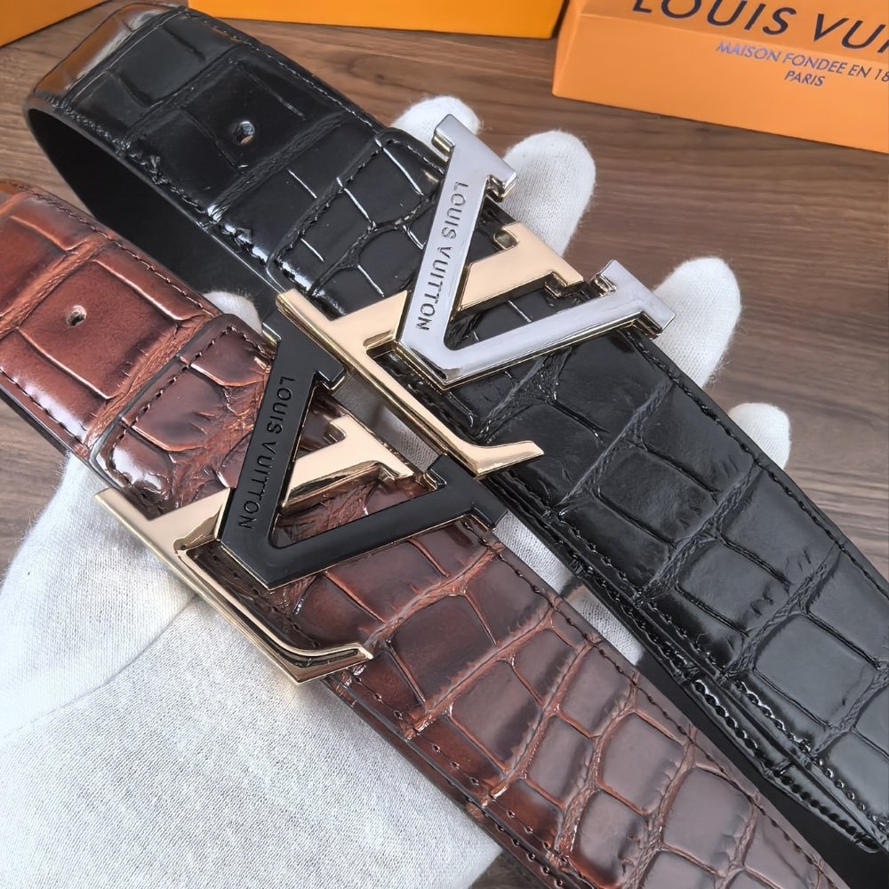 L0vis Vvtt0n Lv Initiales Reversible Belt Black 38Mm