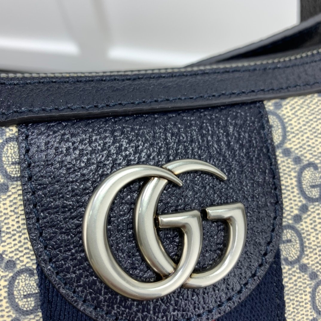 Gvc*1 Ophidia Small Shoulder Navy Blue Bag 598125 2Zgmn 4076