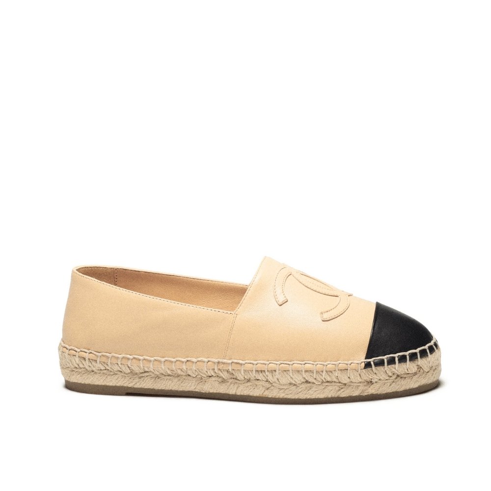 Ch**el Espadrilles Beige Black G29762 X01000 C0204