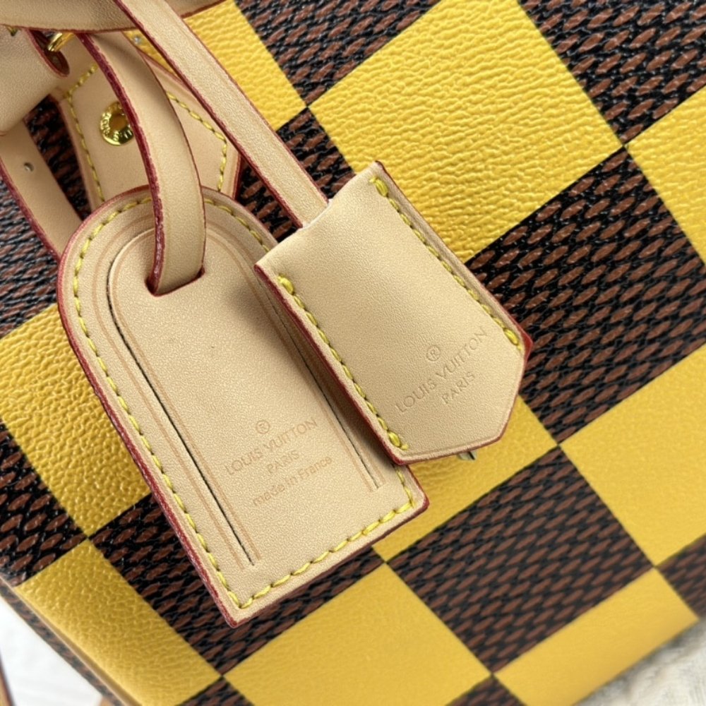 L0vis Vvtt0n Speedy Bandoulière 25 Damier Pop Yellow 25Cm N40584