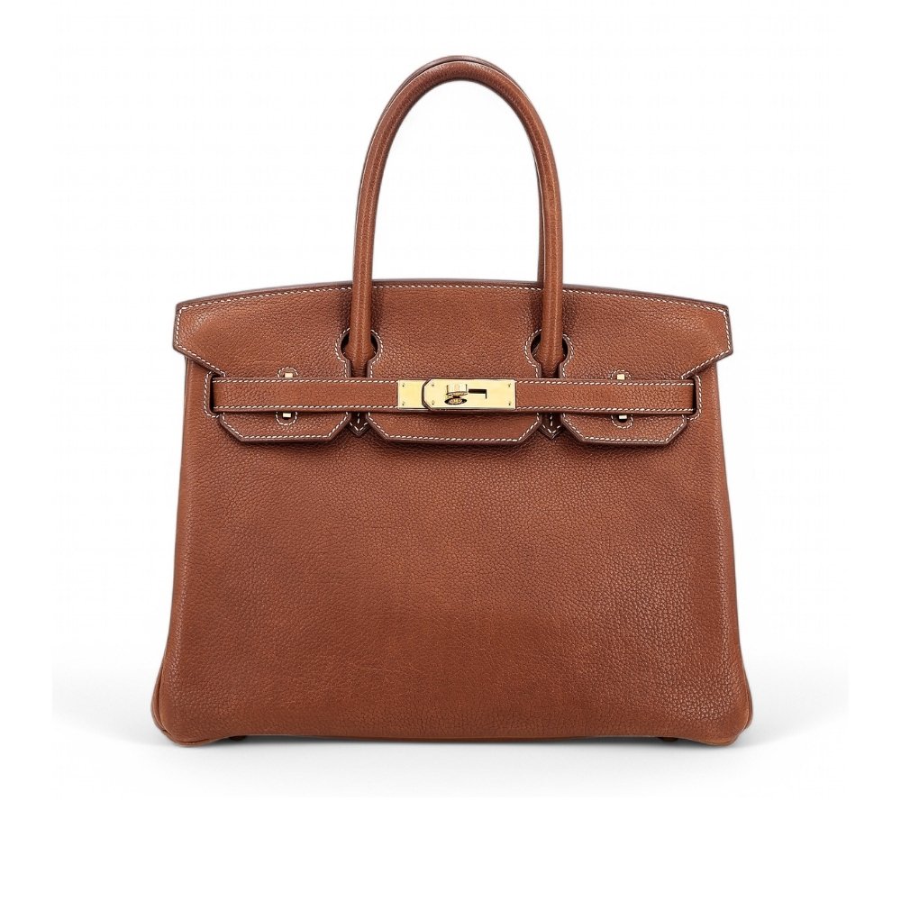H**me5 Birkin 35 Barenia Faubourg Fauve Gold Hardware Brown 35Cm