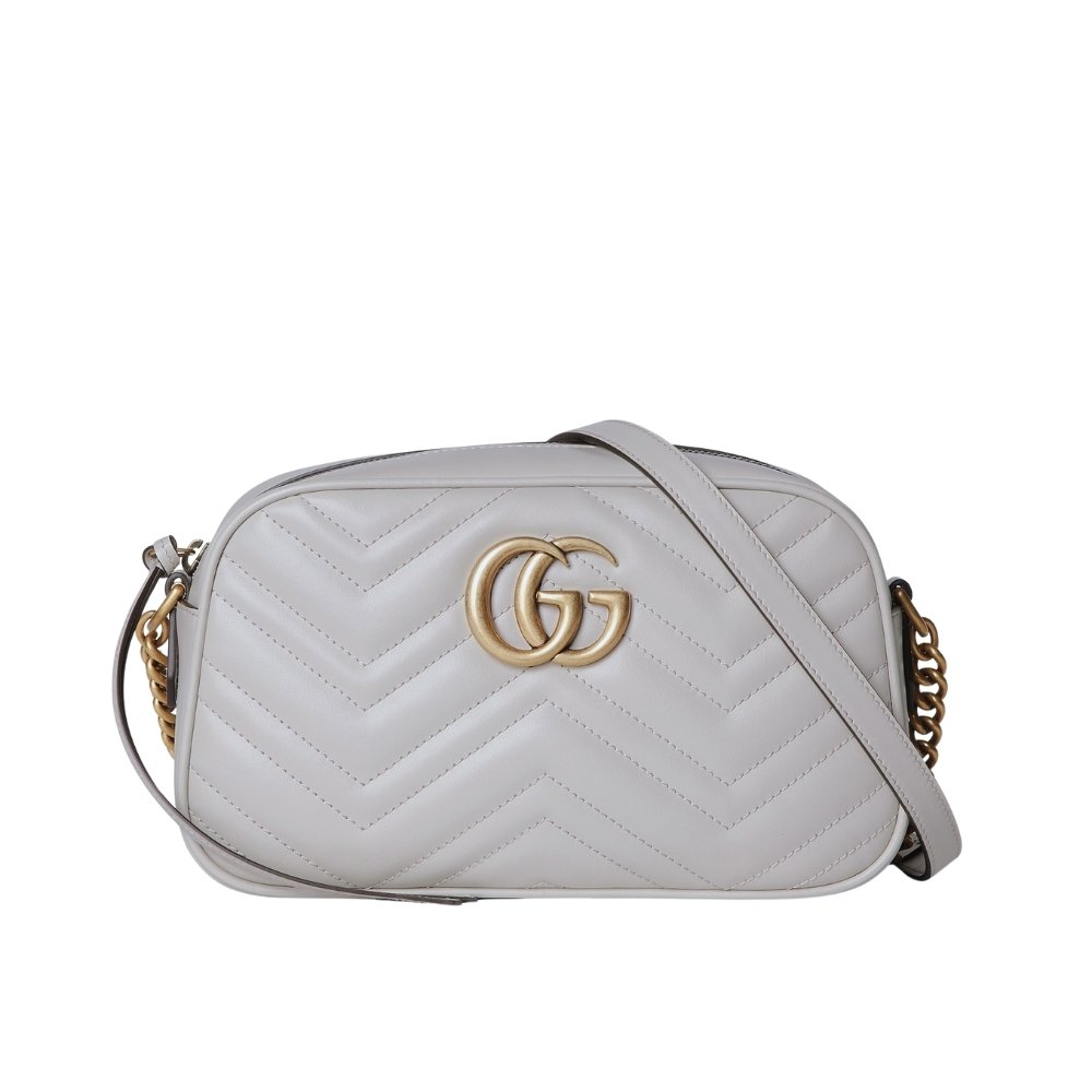 Gvc*1 Gg Marmont Small Shoulder Bag Light Grey 24Cm 447632 Aabzb 1712