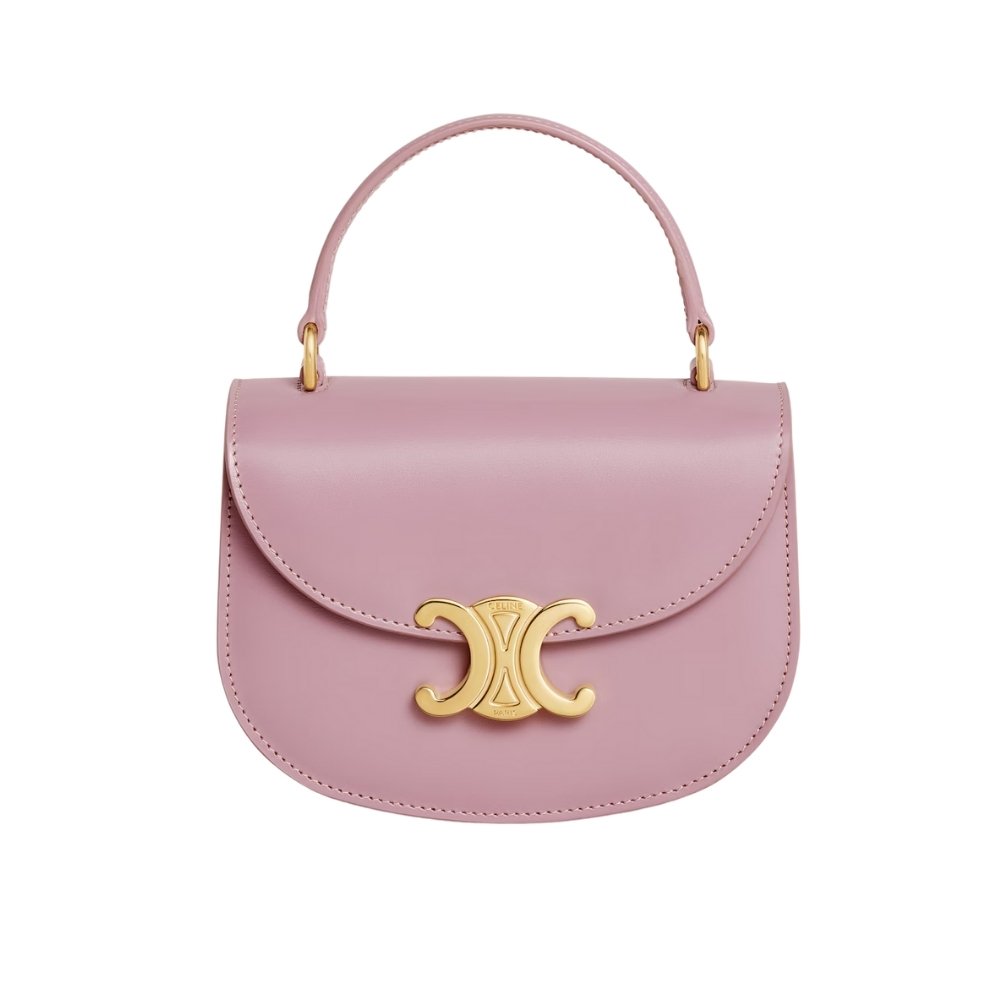 Ce1i*e Mini Besace Clea In Shiny Petal Pink 15Cm 10L063Etz 25Tl