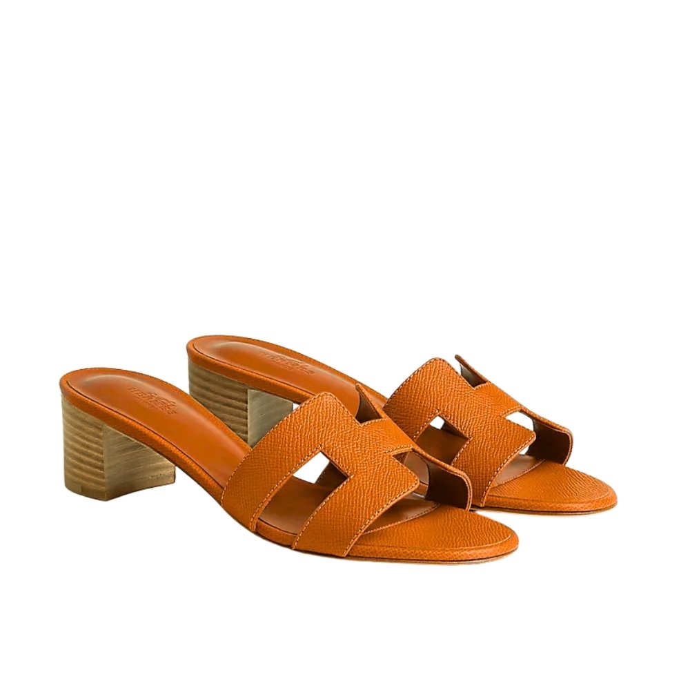 H**me5 Oasis Sandals Orange Leather