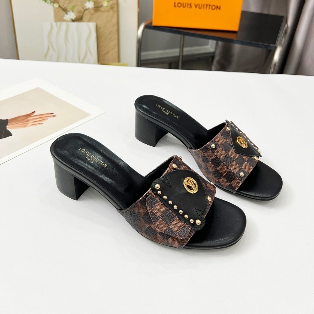 L0vis Vvtt0n Lv Frame Mules Cacao Brown 1Ahmgi