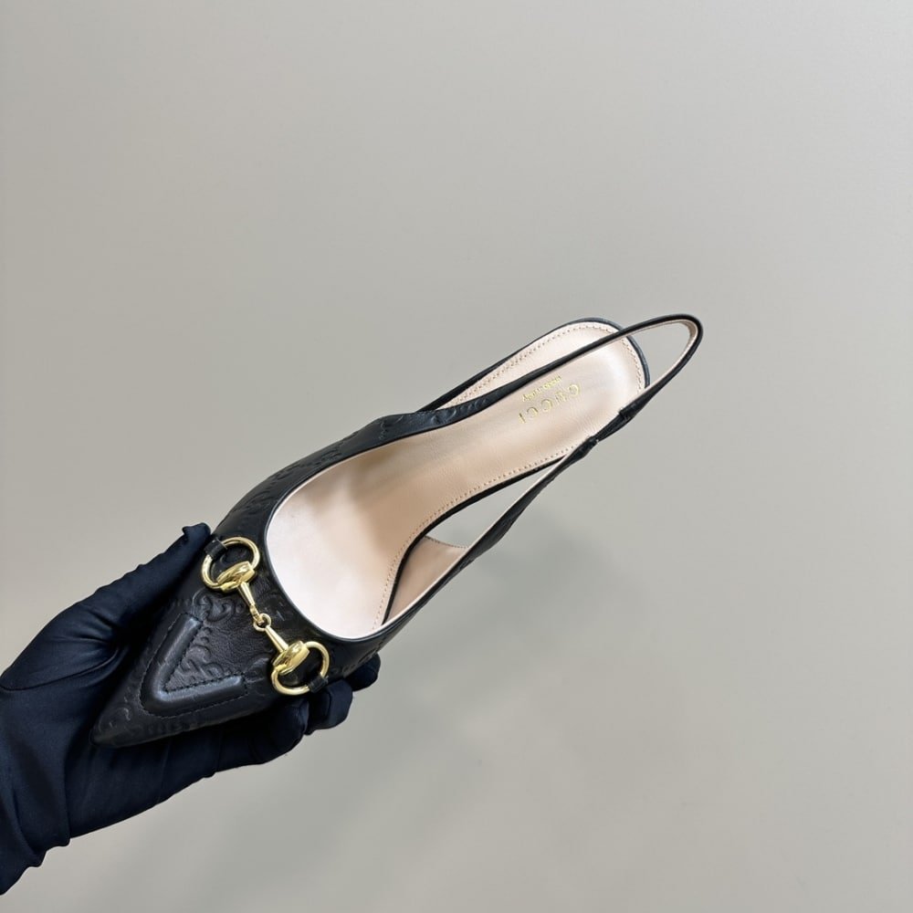 Gvc*1 Women’s Horsebit Pump Gg Leather Black 792065 Aaegj 1000