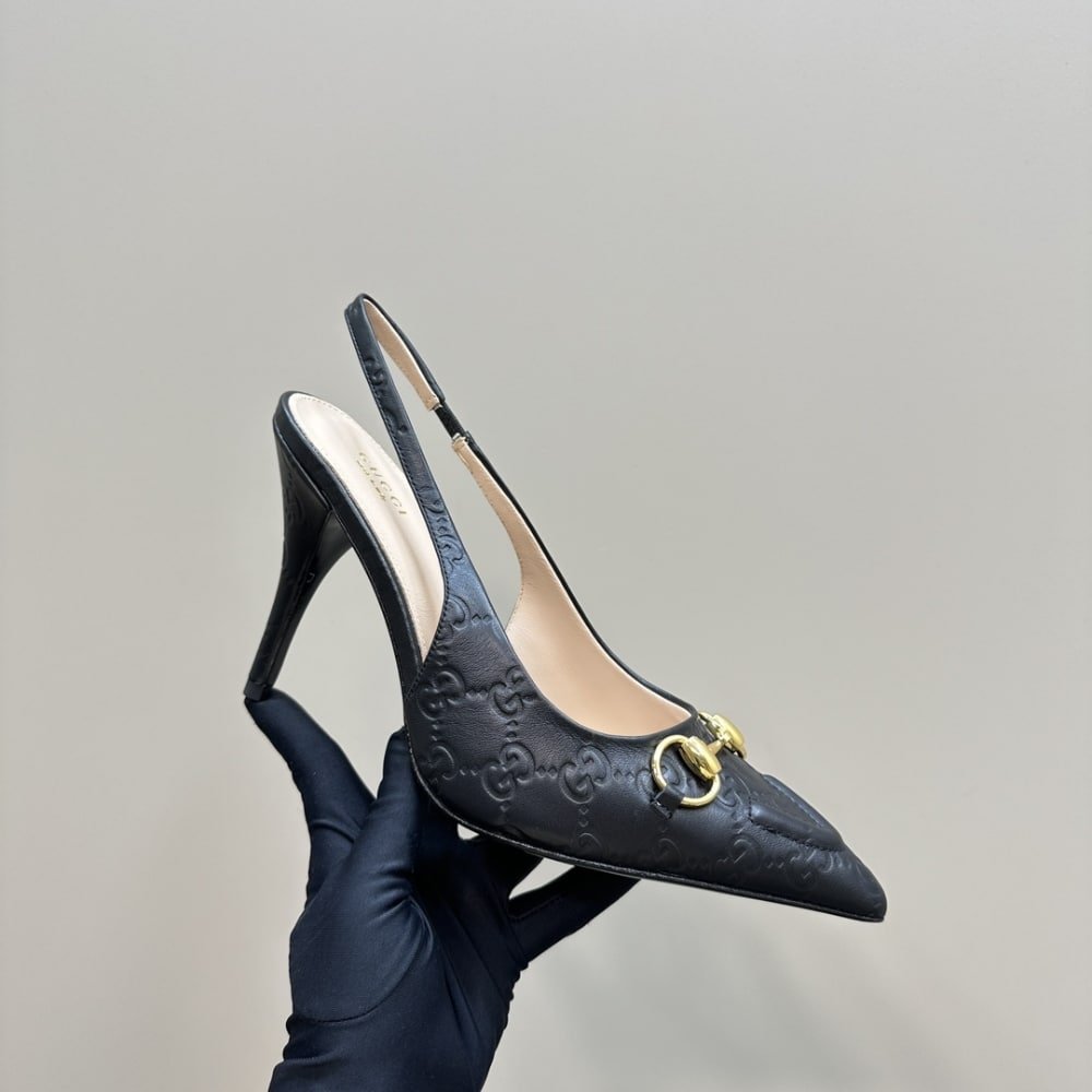 Gvc*1 Women’s Horsebit Pump Gg Leather Black 792065 Aaegj 1000
