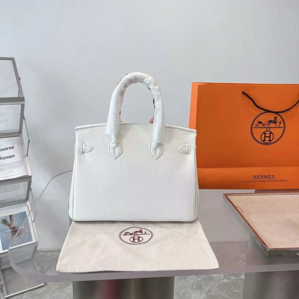 H**me5 Birkin 25 Gold Hardware Epsom White 25Cm