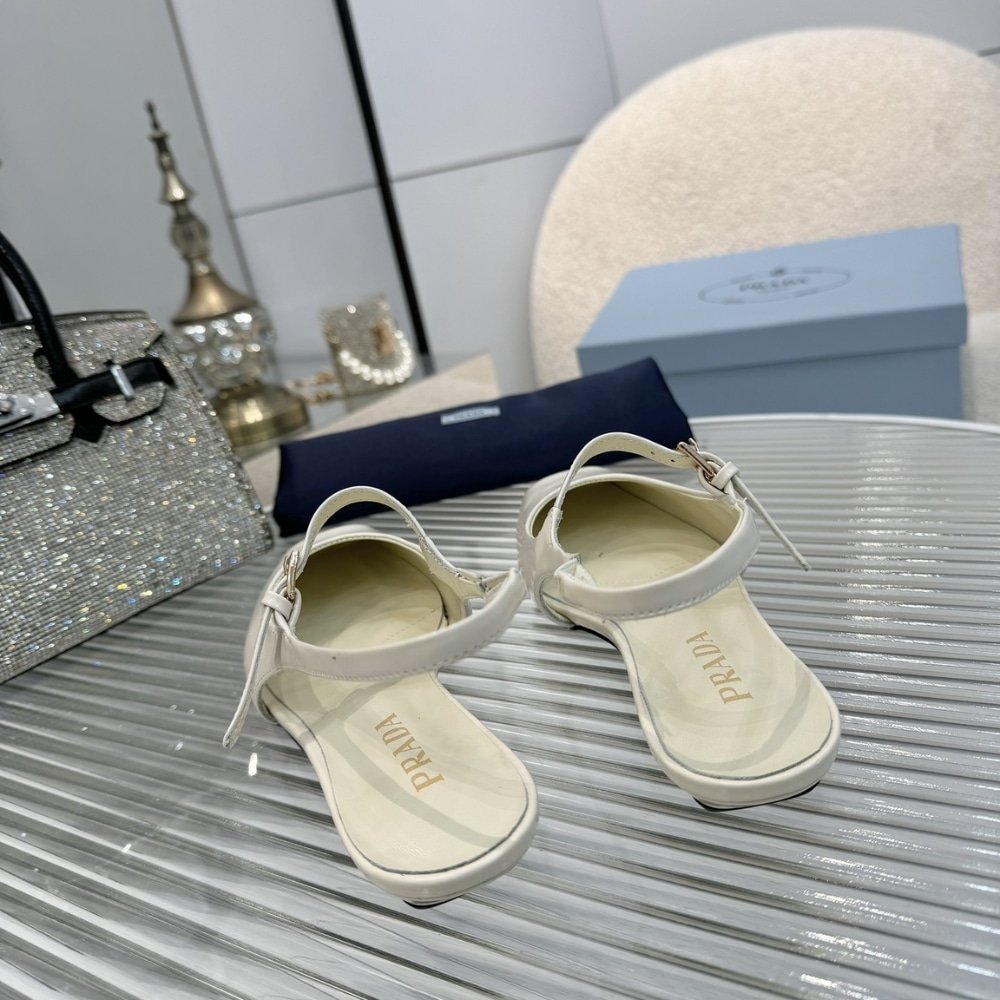 Pra*a Patent Leather Slingback Ballerinas Ivory 1F828N 069 F0304 F 015