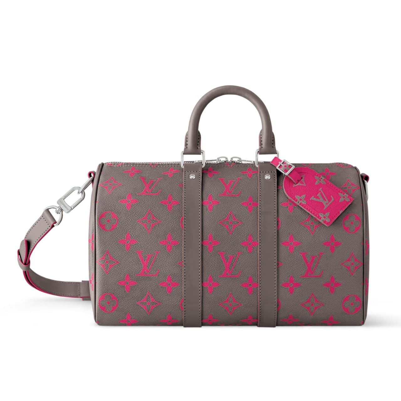 L0vis Vvtt0n Keepall Bandoulière 35 Gray And Pink 34Cm M15023