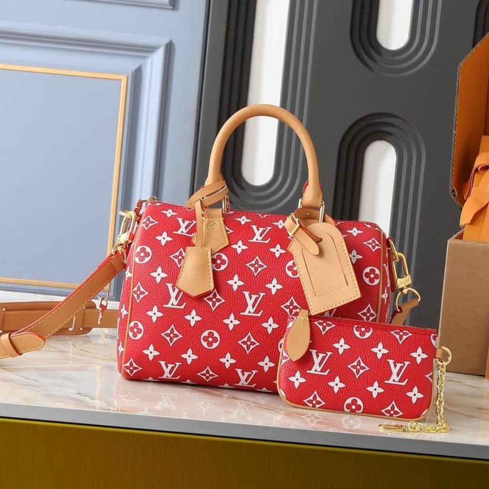 L0vis Vvtt0n Speedy P9 Bandoulière 25 Autres Cuir Monogram Red 25Cm M24425