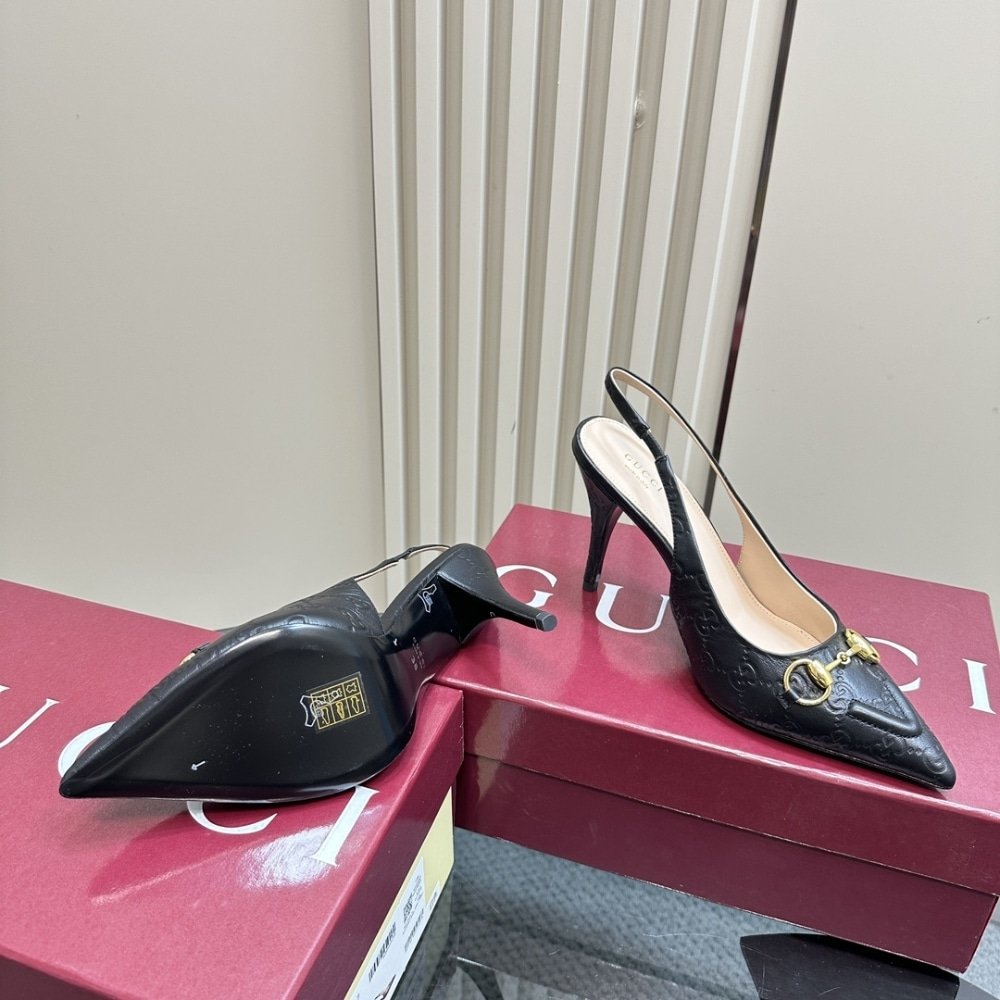 Gvc*1 Women’s Horsebit Pump Gg Leather Black 792065 Aaegj 1000