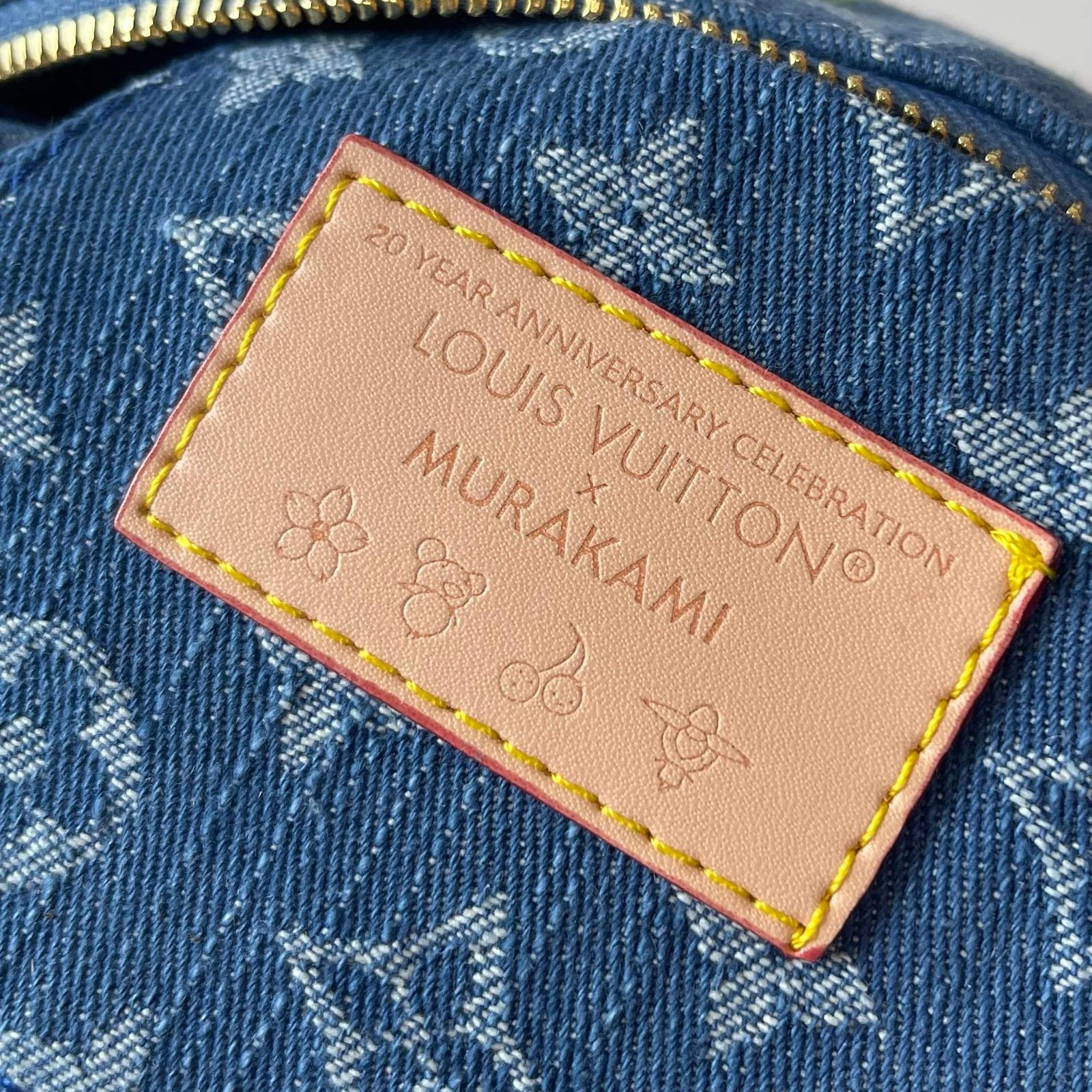 L0vis Vvtt0n X Takashi Murakami Speedy Bandoulière 20 Monogram Denim Blue 20Cm