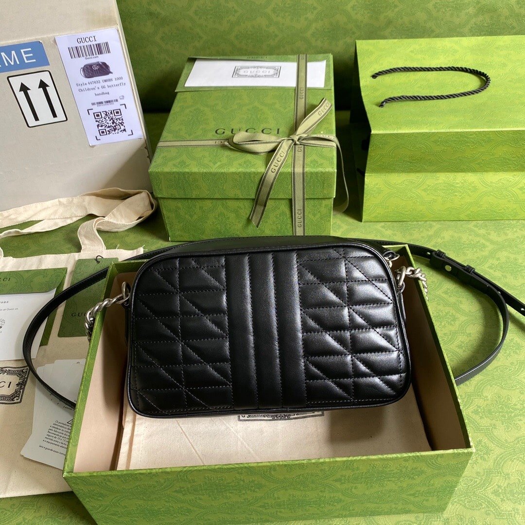 Gvc*1 Gg Marmont Small Shoulder Bag Black 24Cm 447632 Um8Bn 1000