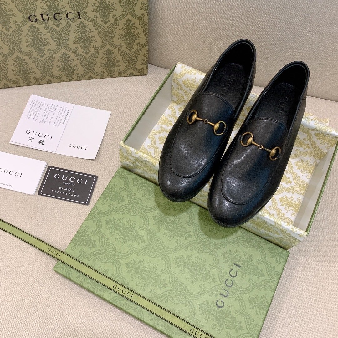 Gvc*1 Women’S Leather Horsebits Loafers Black 414998 Dlc00 1000