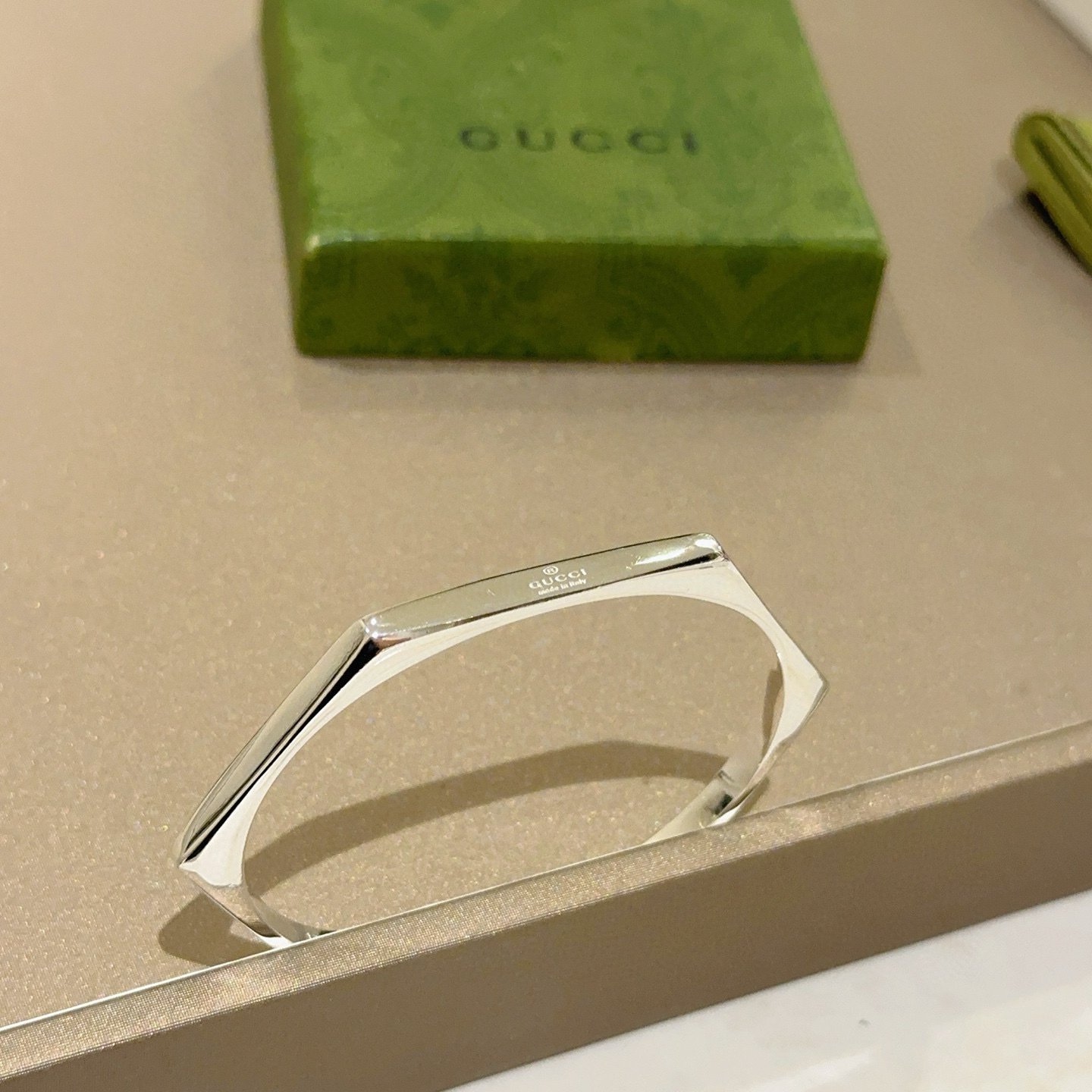 Gvc*1 Trademark Sterling Silver Geometric Cuff Bracelet