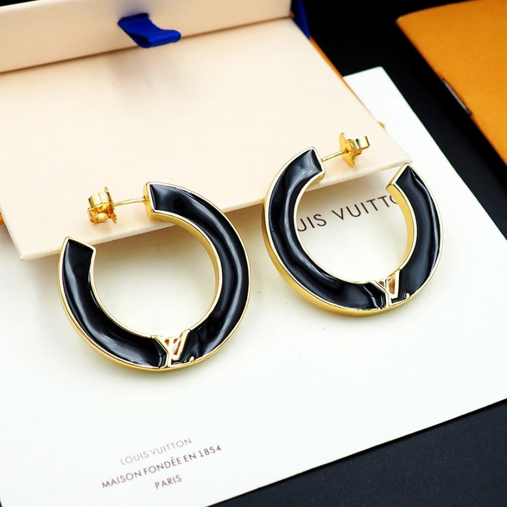 L0vis Vvtt0n Lv Initiales Earrings Black M03026