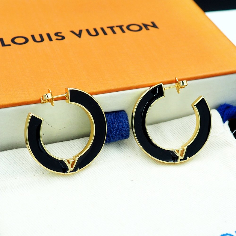 L0vis Vvtt0n Lv Initiales Earrings Black M03026