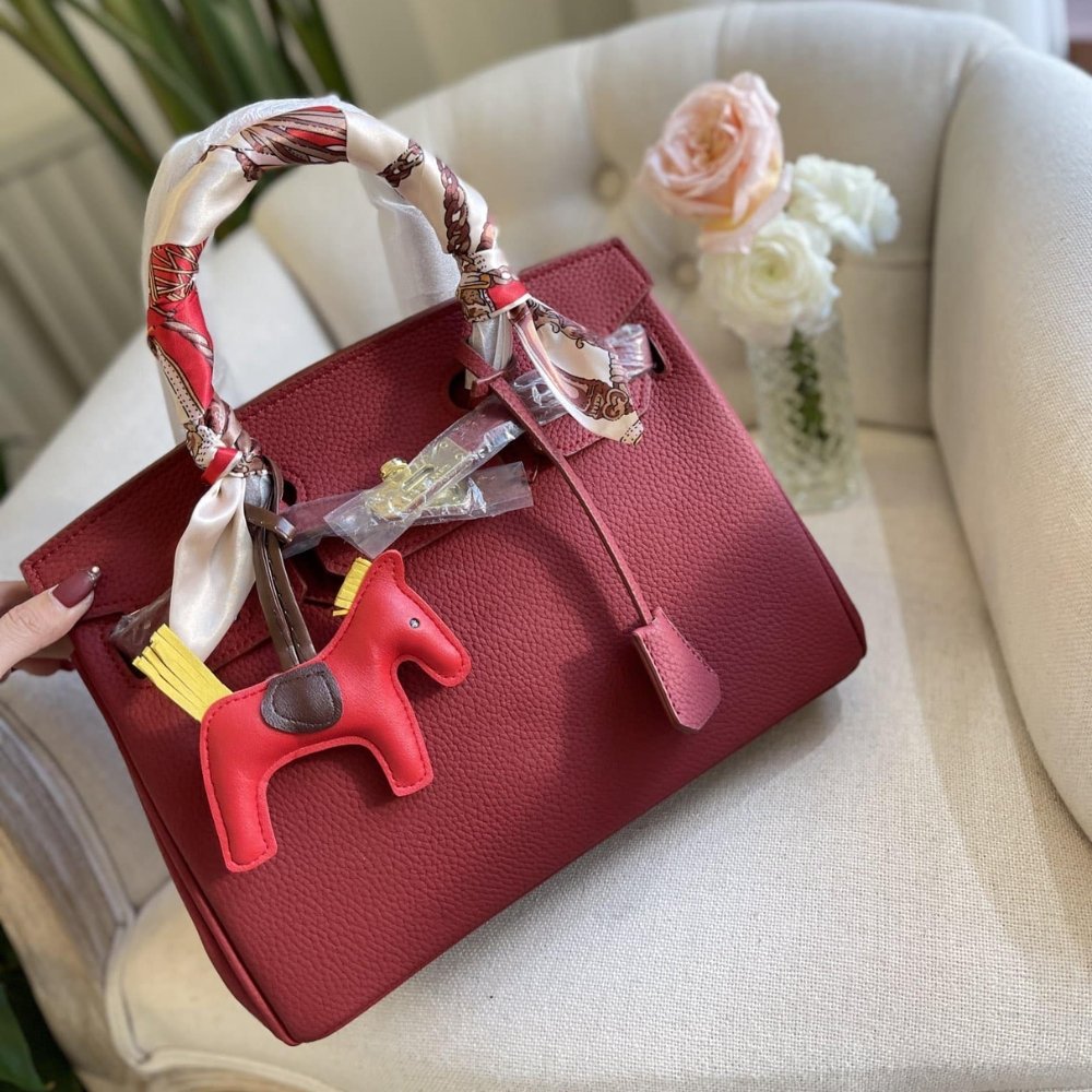 H**me5 Birkin 35 Togo Leather Gold Hardware Dark Red 35Cm