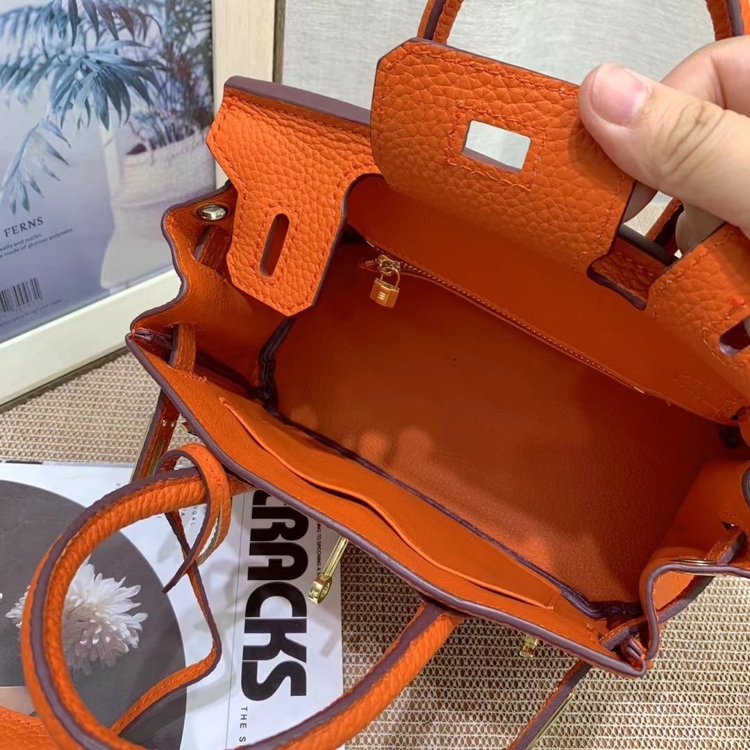 H**me5 Birkin Mini Gold Hardware Epsom Orange 20Cm