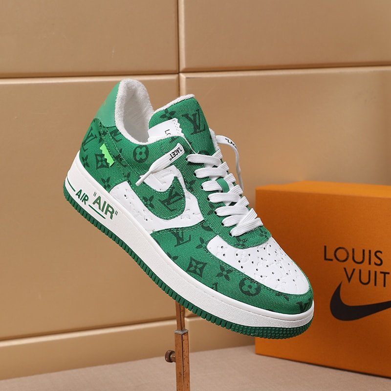 L0vis Vvtt0n And Nike Air Force 1 By Virgil Abloh White Comet Green