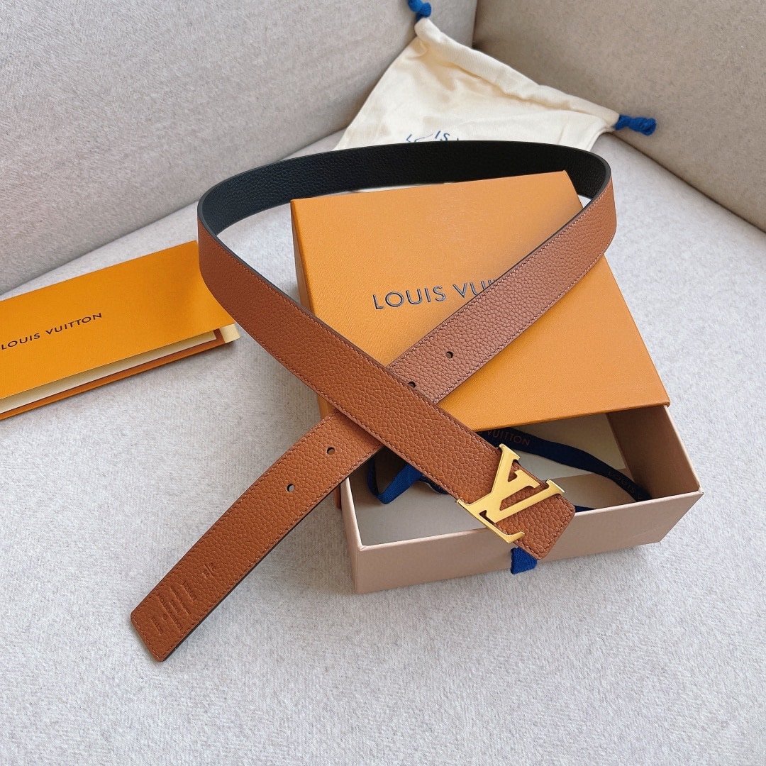 L0vis Vvtt0n Lv Initials Reversible Belt Brown 40Mm