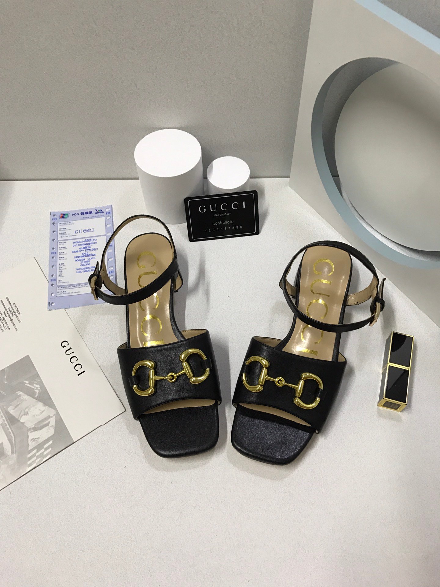 Gvc*1 Women’S Sandal With Horsebit Black 655413 Bko00 1000