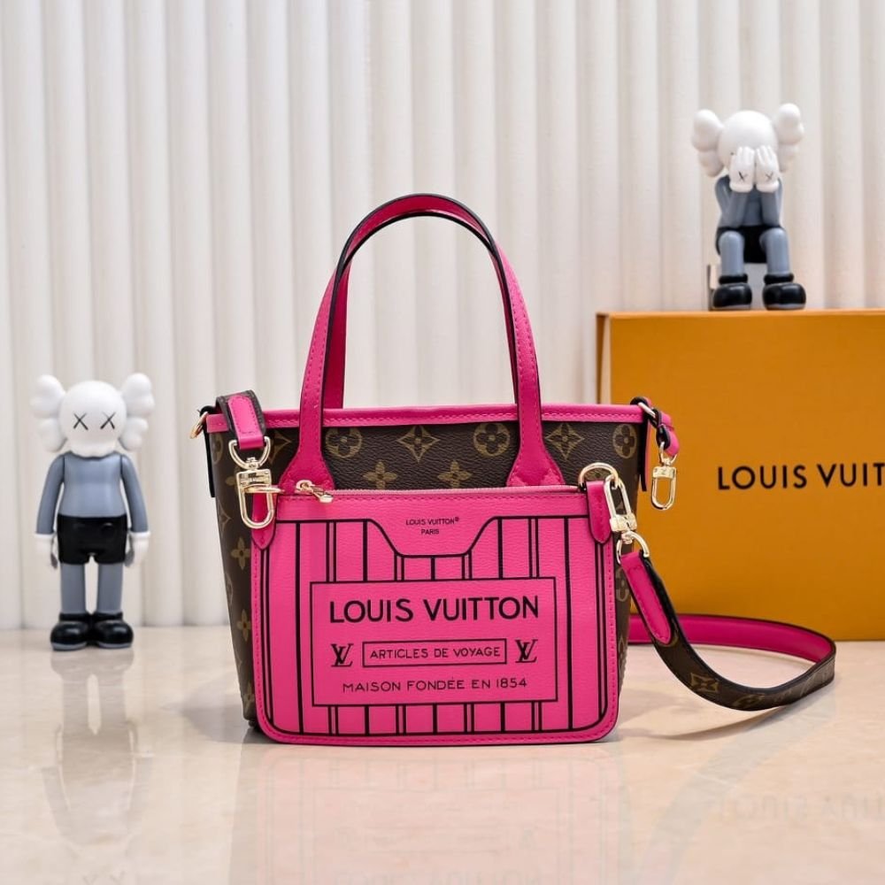 L0vis Vvtt0n Neverfull Bandoulière Inside Out Bb Monogram Rose 20Cm M12106