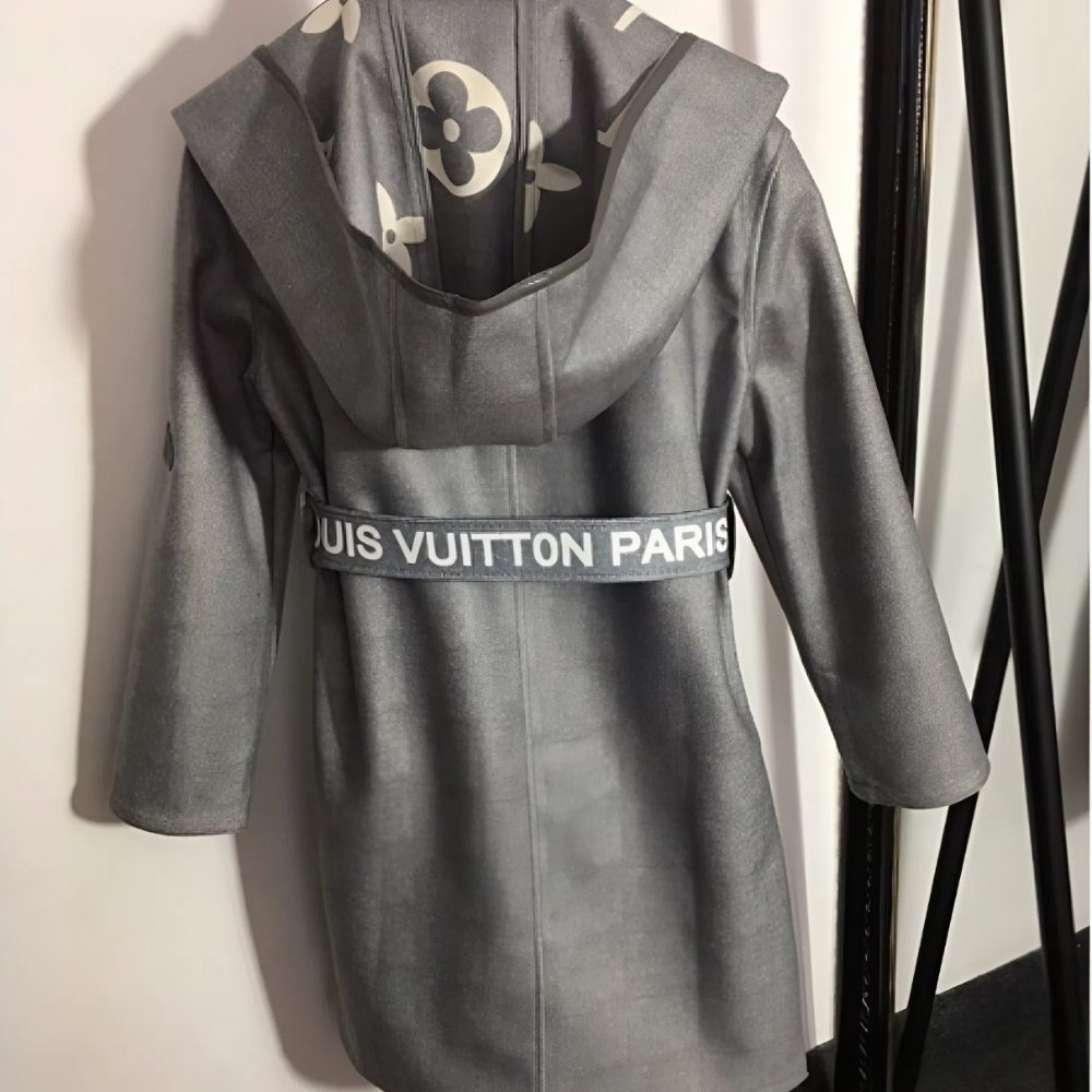 L0vis Vvtt0n Belted Double Sided Hooded Wrap Coat Gray 1A92Vf