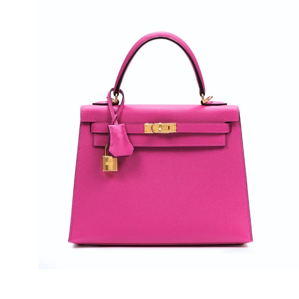 H**me5 Kelly 25 Epsom Dark Pink Gold Hardware 25Cm