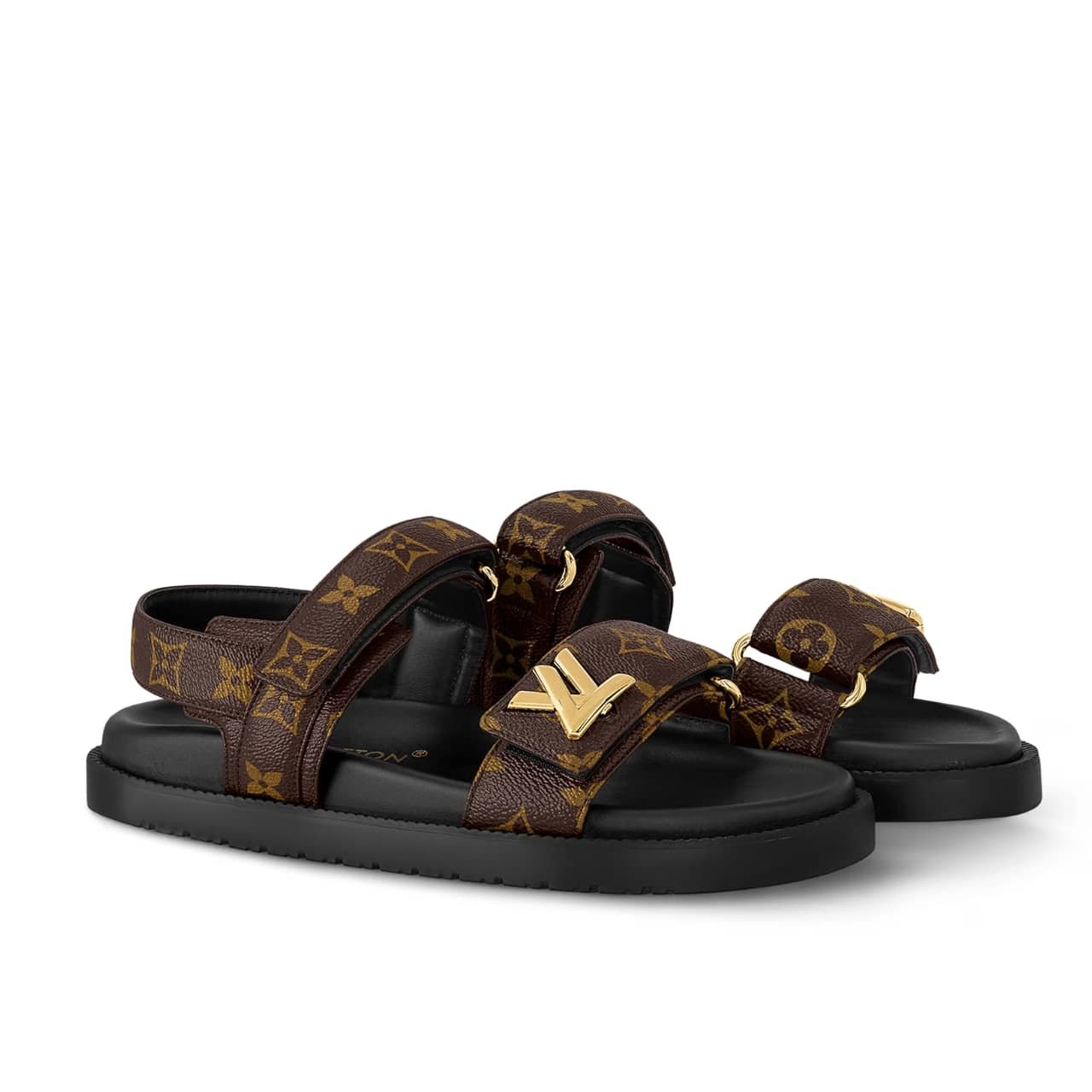 L0vis Vvtt0n Lv Sunset Flat Comfort Sandal Cacao Brown 1Acmy5
