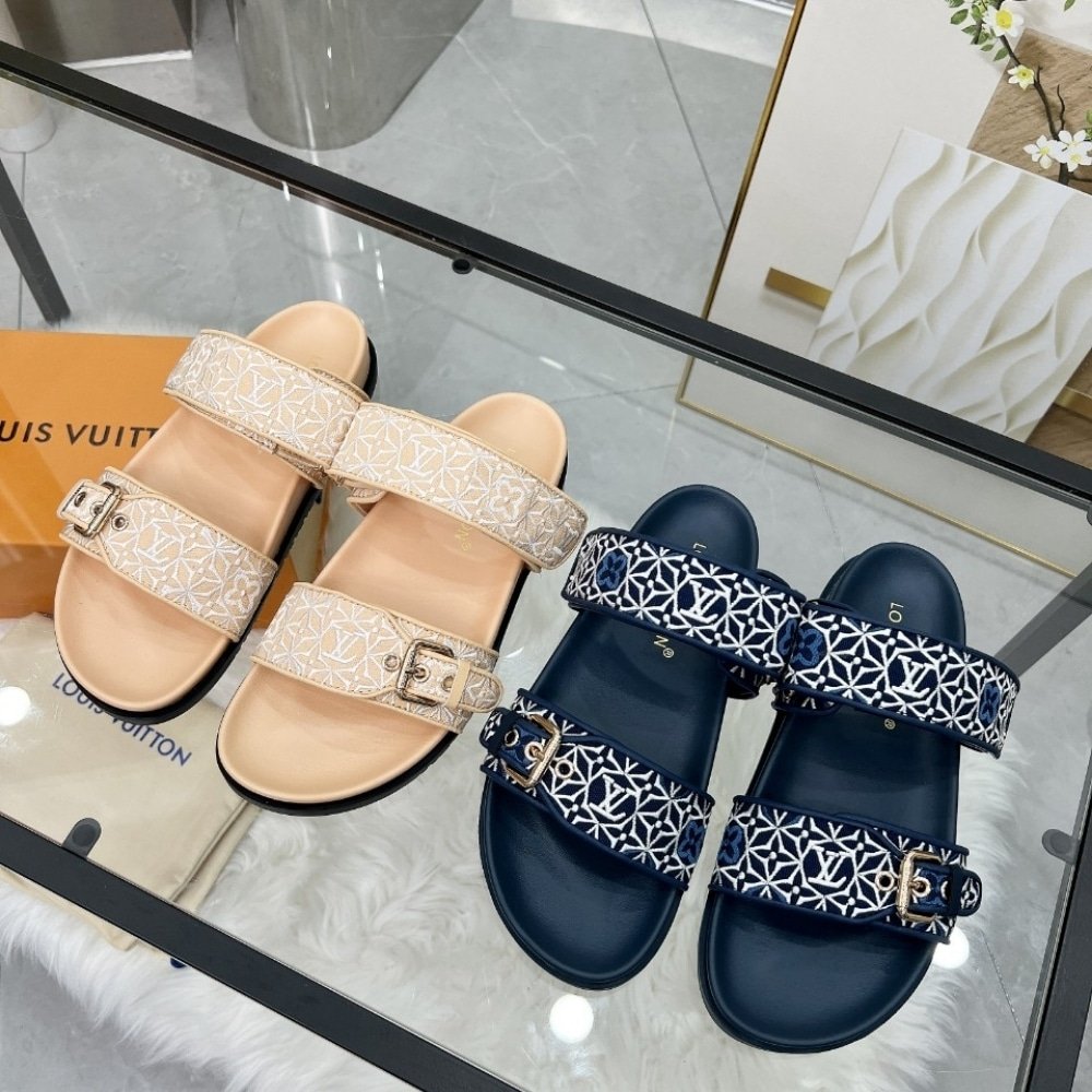 L0vis Vvtt0n Bom Dia Flat Comfort Mule Navy Blue 1Ahmc7