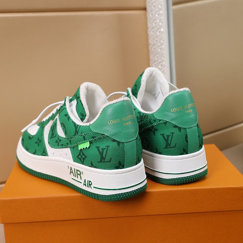 L0vis Vvtt0n And Nike Air Force 1 By Virgil Abloh White Comet Green