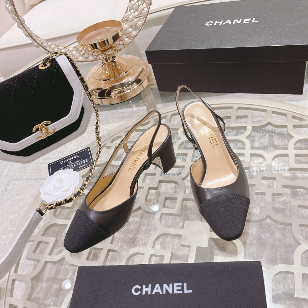 Ch**el Slingbacks Grosgrain Black G31318 Y50006 94305