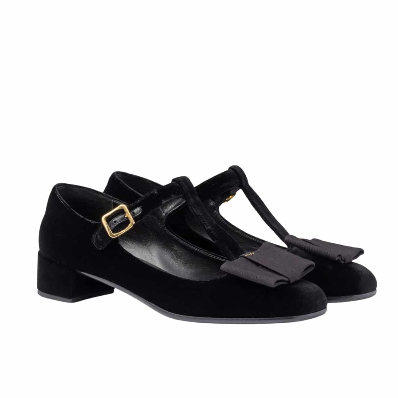 Pra*a Velvet Pumps Black 1I818N 068 F0002 F 035