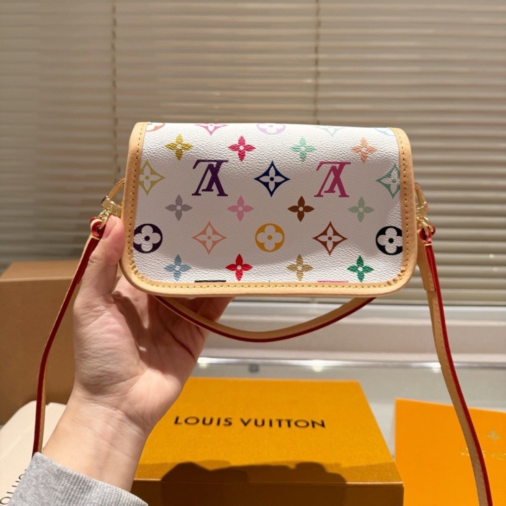 L0vis Vvtt0n X Takashi Murakami Nano Diane Bag Multicolore Blanc 19Cm M14194