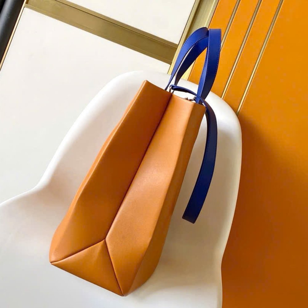[S*per Vip 1:1] L0vis Vvtt0n Shopper Tote Bag MM Orange Safran 40Cm M24457