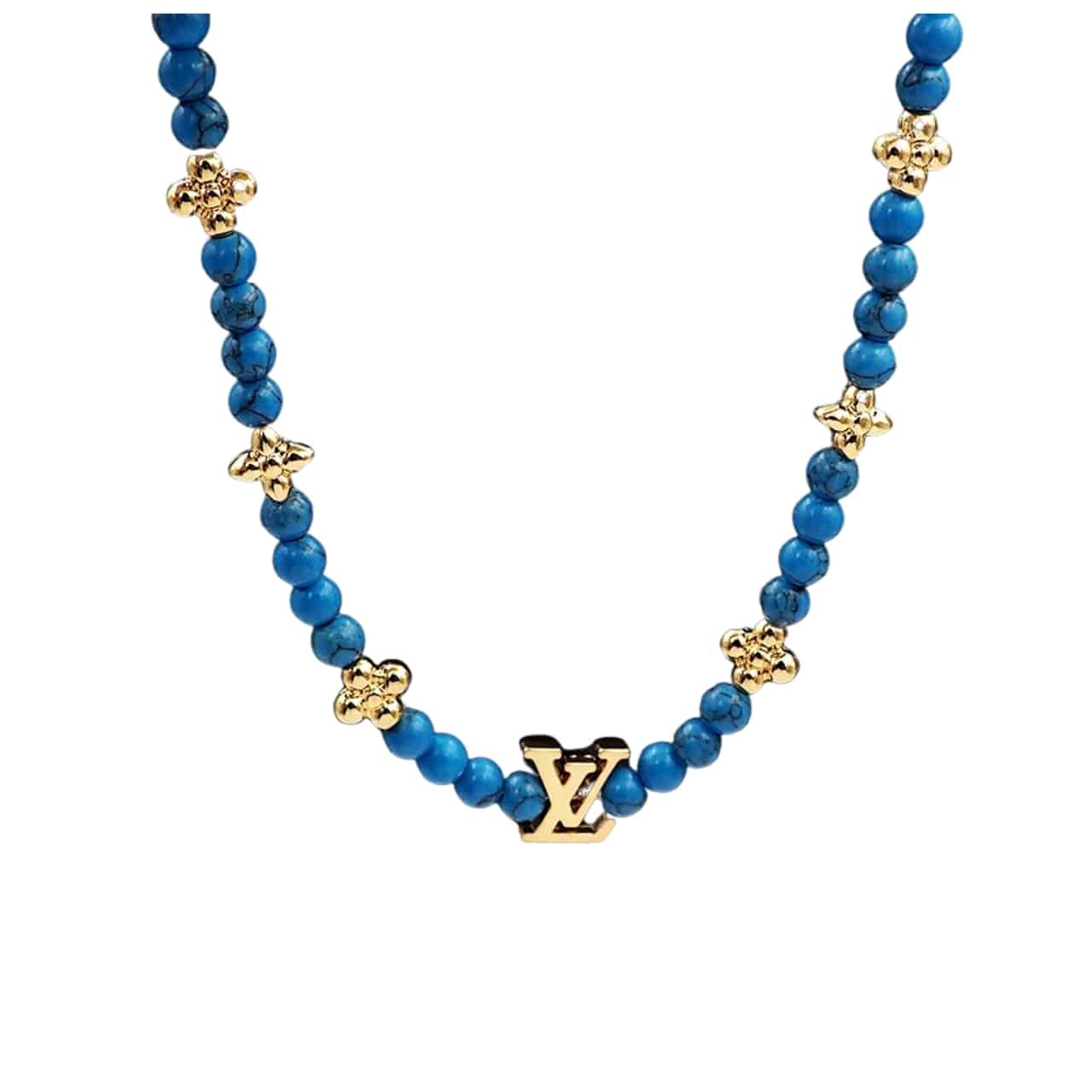 L0vis Vvtt0n Turquoise Pearl Necklace Blue