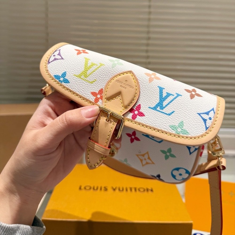 L0vis Vvtt0n X Takashi Murakami Nano Diane Bag Multicolore Blanc 19Cm M14194