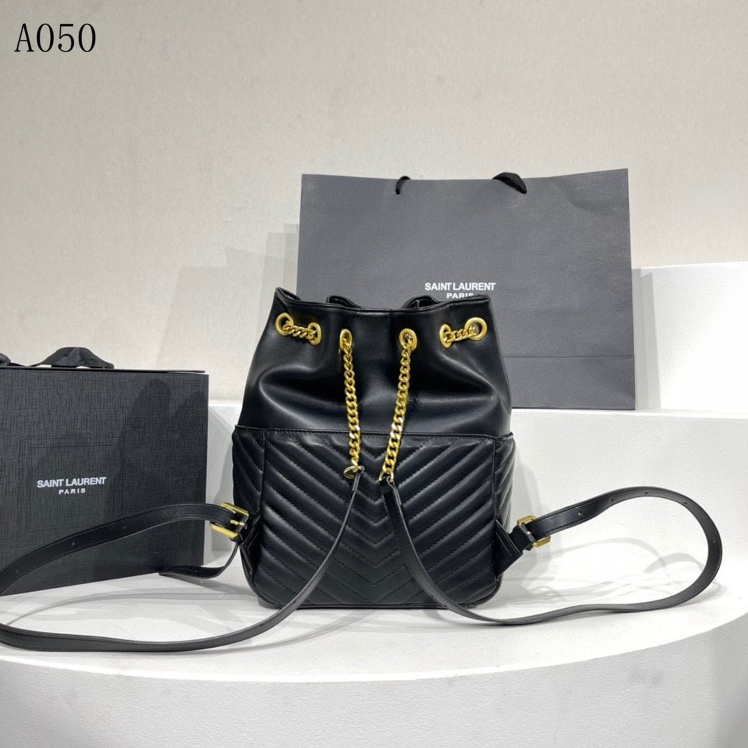 Sa1nt Lau*nt Joe Backpack In Black Gold 29Cm 6726091El071000